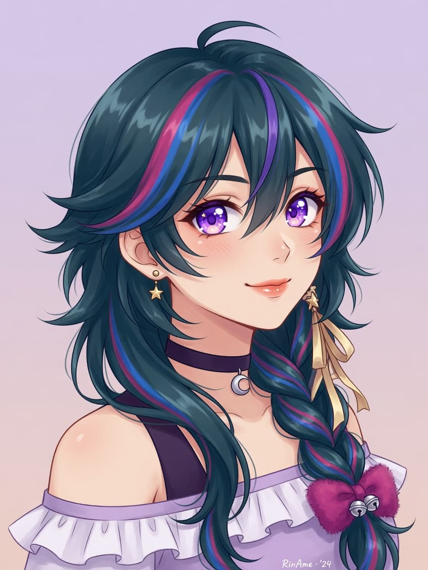 Anime character portrait