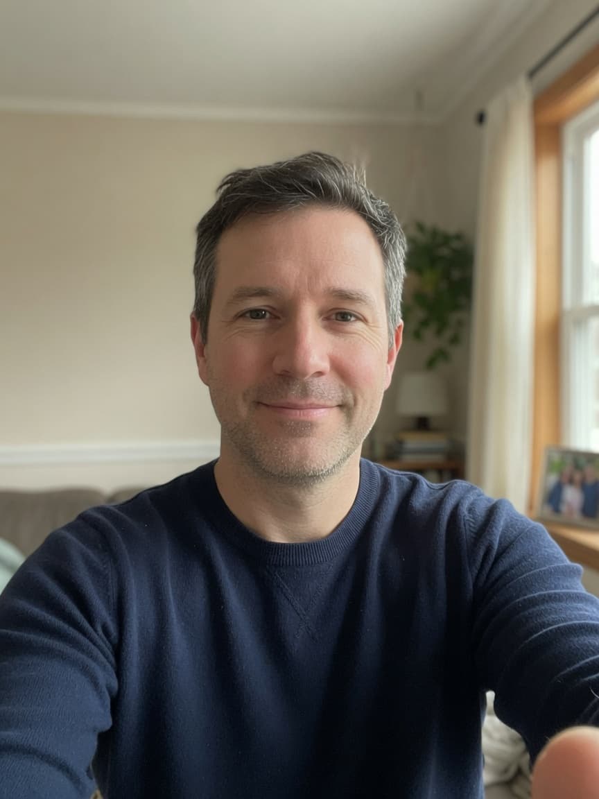 Casual smartphone photo of a man